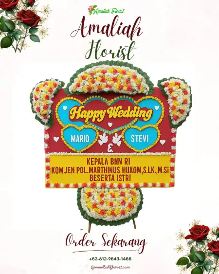 Papan Bunga Pernikahan Sumberporong